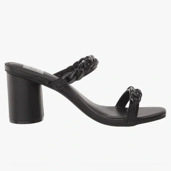 DV Dolce Vita Women's Melodee Black Chain Slide Sandal (6) - Picture 4 of 5